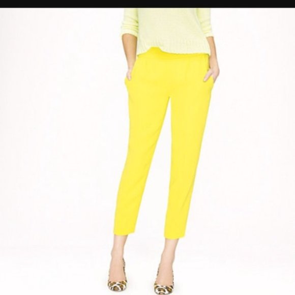 J CREW COLLECTION hot neon pink crepe ankle length Curator pant - Picture 14 of 14